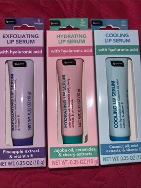 Hydrating Lip Serum - Pink (Cherry) Purple (Pineapple) Green